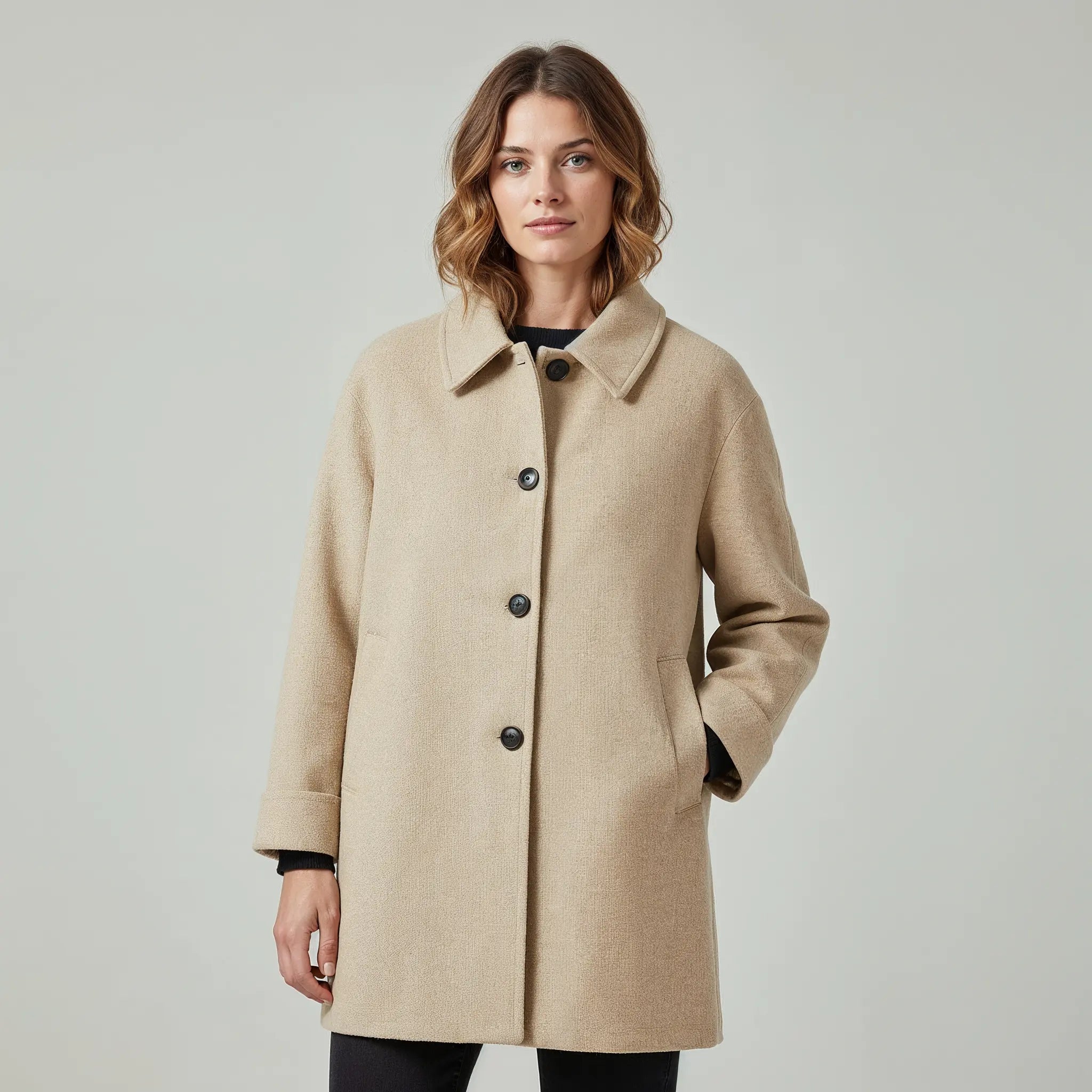 MEWE | Alina – Wool Coat with Button Front Mewe London