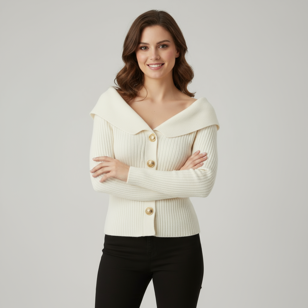 MEWE | Ashley – Women's Ribbed Button-Up Cardigan