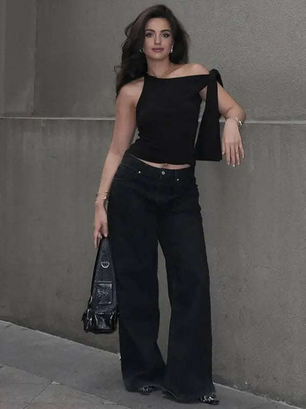 MEWE | Asymmetrical Strappy Cropped Top Mewe London