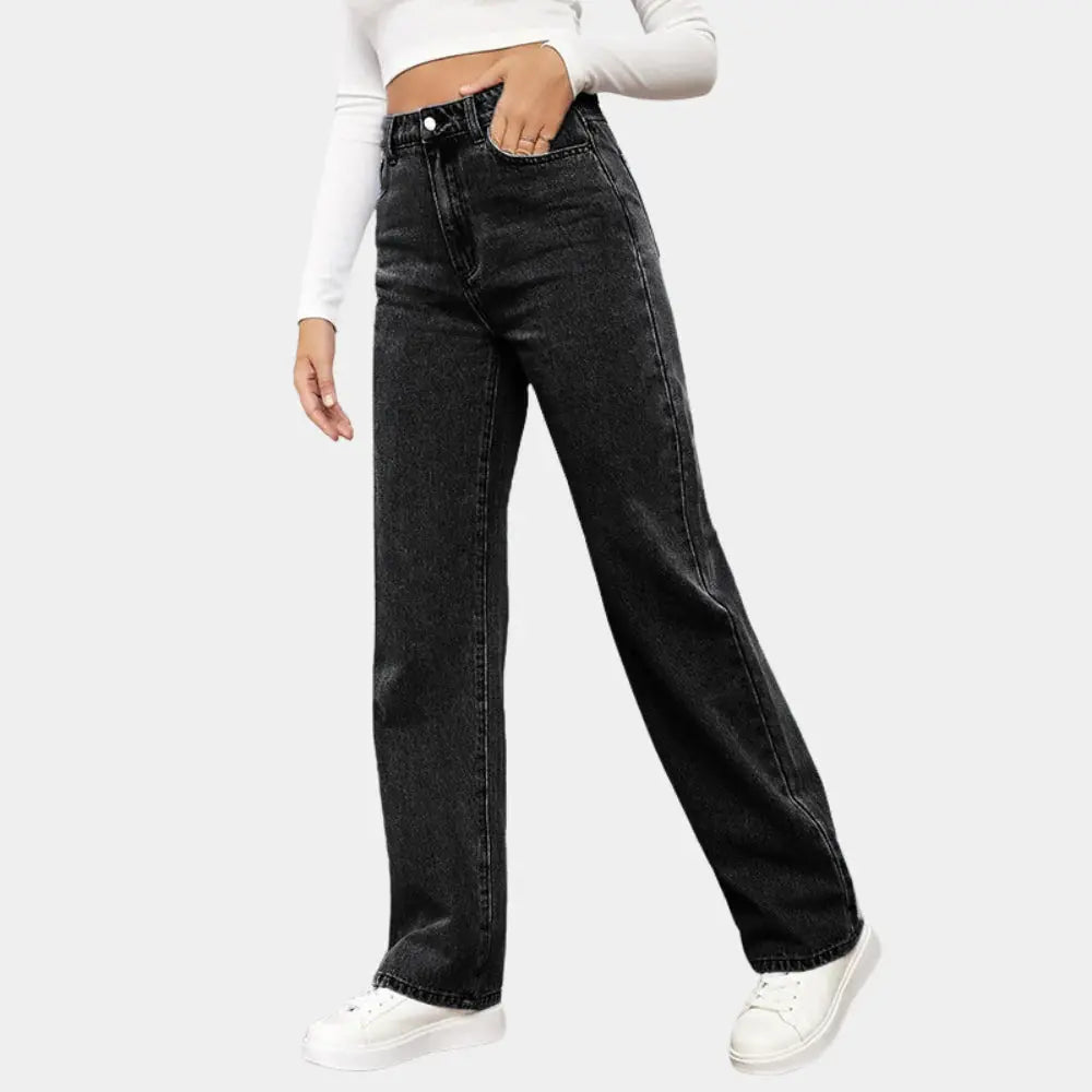 MEWE | Dark Wash High-Rise Straight Jeans with Classic Cut Mewe London