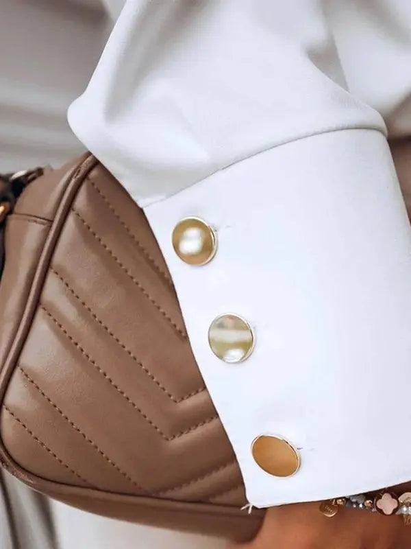 MEWE | High-Collar Button-Down Shirt with Long Sleeves Mewe London