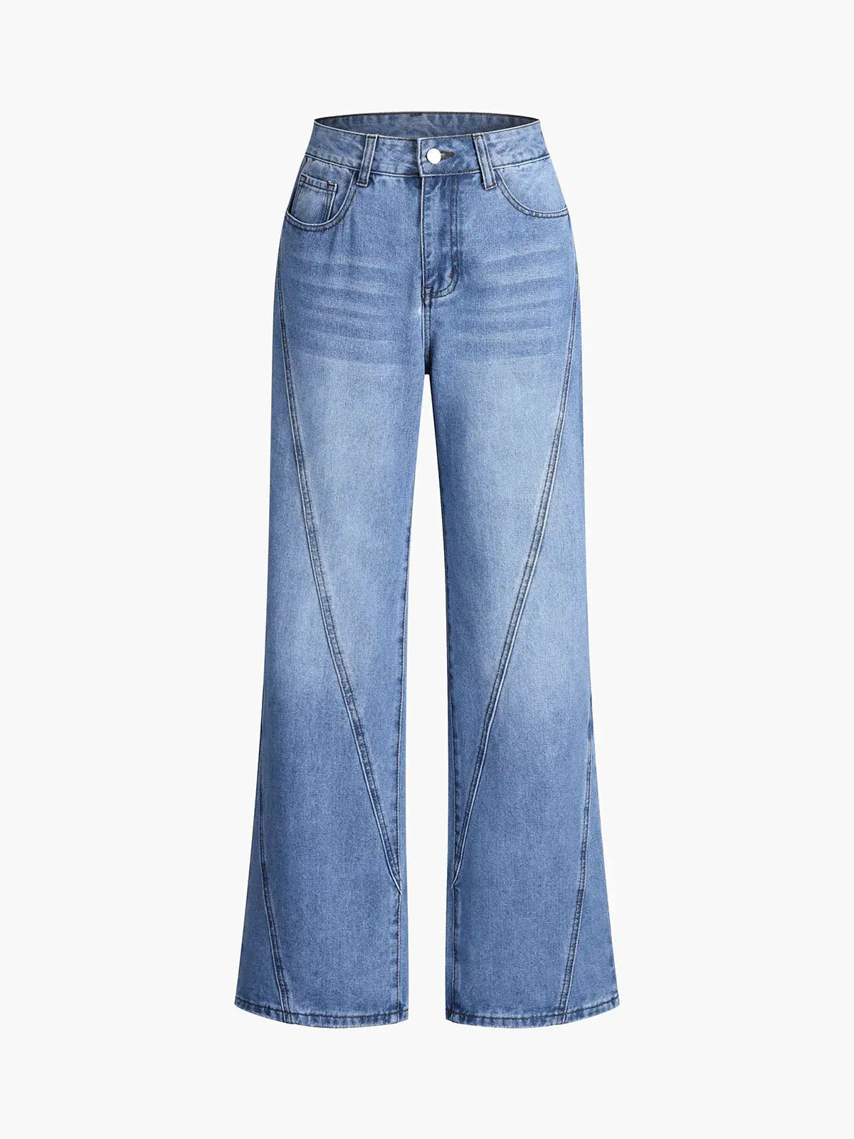 MEWE | High-Rise Wide-Leg Denim Jeans with Front Seam Mewe London