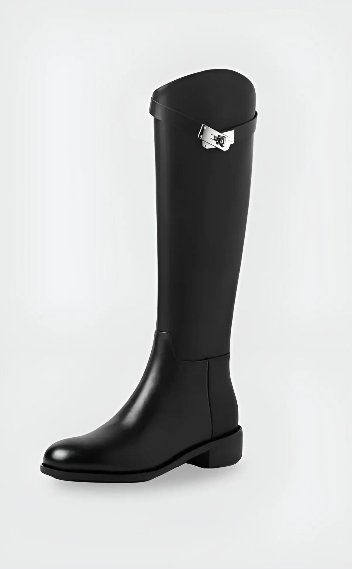 MEWE | Knee-High Riding Boots with Side Buckle Detail Mewe London