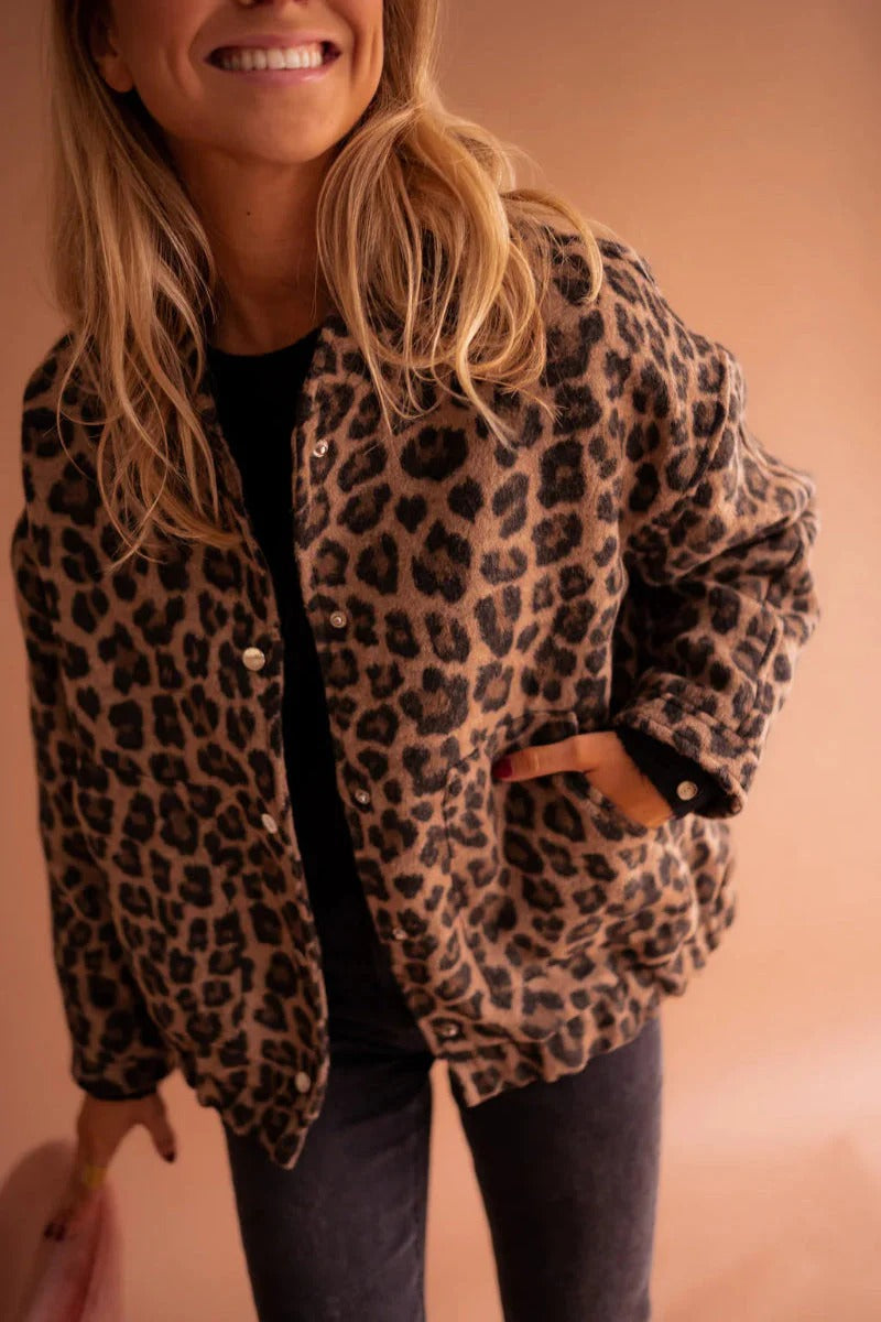 MEWE | Leopard print bomber jacket Mewe London