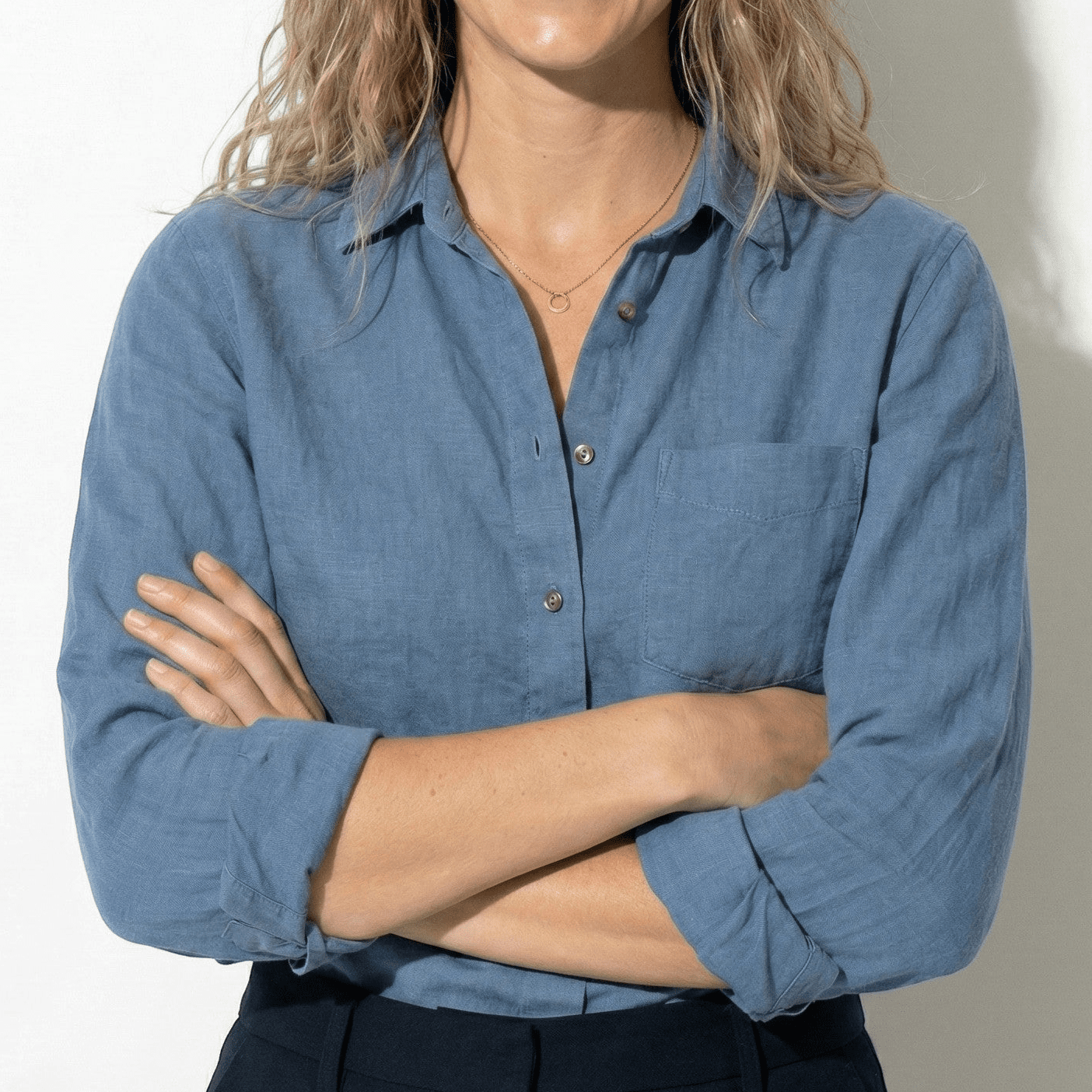 MEWE | Button-Front Blouse with Classic Collar Mewe London