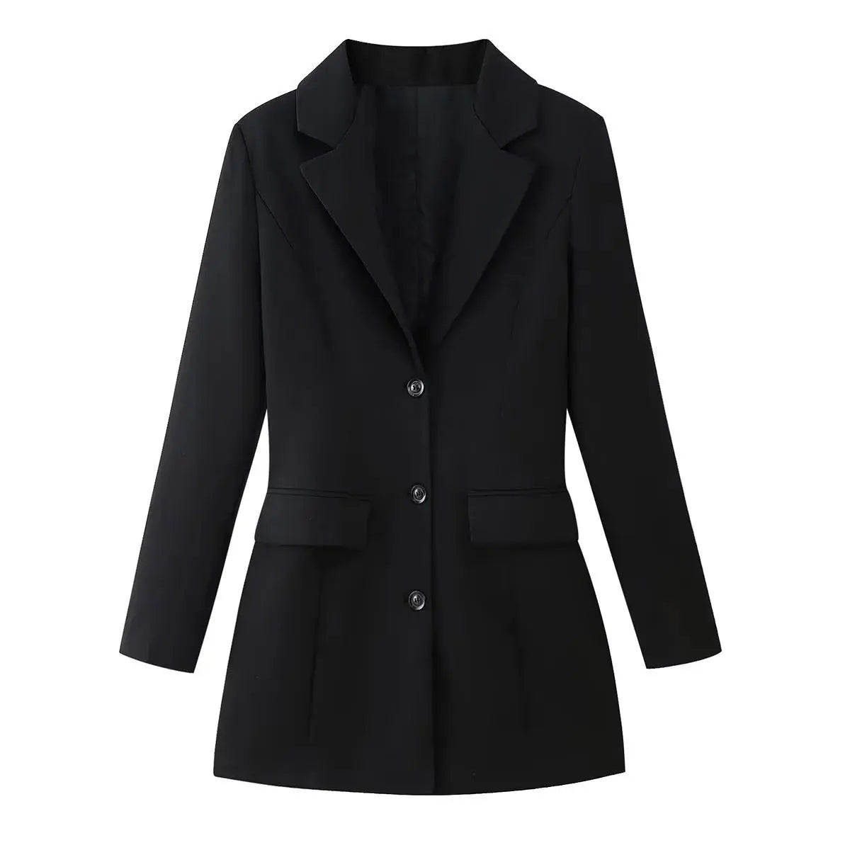 MEWE | Longline Blazer with Notched Lapel and Structured Silhouette Mewe London