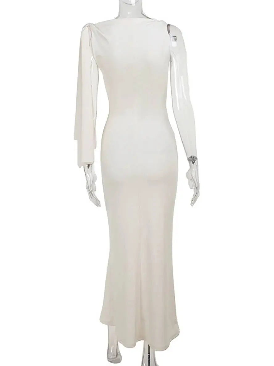 MEWE | One-Shoulder Sleeveless Maxi Dress for Evening Wear Mewe London