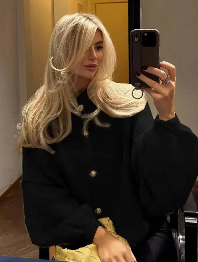 MEWE | Oversized Knitted Cardigan with Button Detail Mewe London