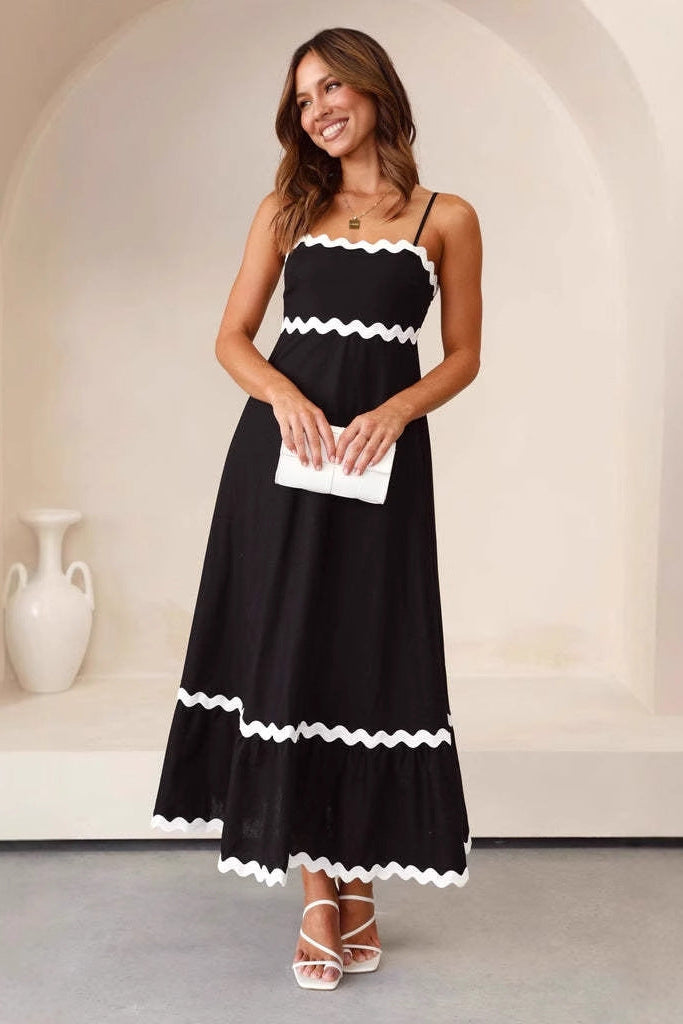 MEWE | A-Line Maxi Dress with Spaghetti Straps Mewe London