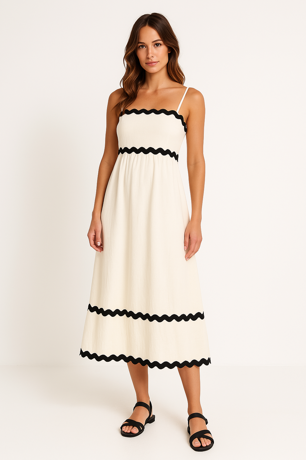 MEWE | A-Line Maxi Dress with Spaghetti Straps Mewe London