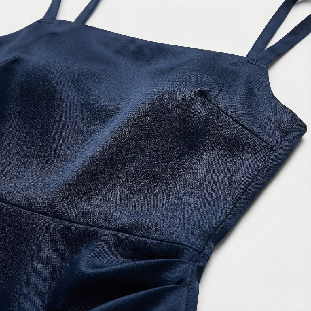 MEWE | Backless Satin Maxi Dress Slit