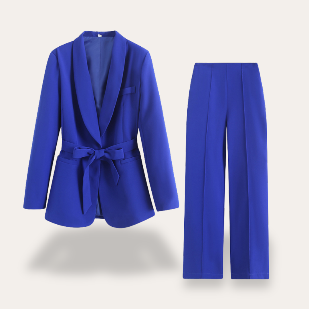 MEWE | Belted blazer and wide-leg trousers set Mewe London