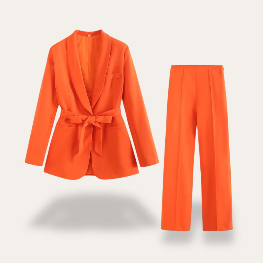 MEWE | Belted blazer and wide-leg trousers set Mewe London