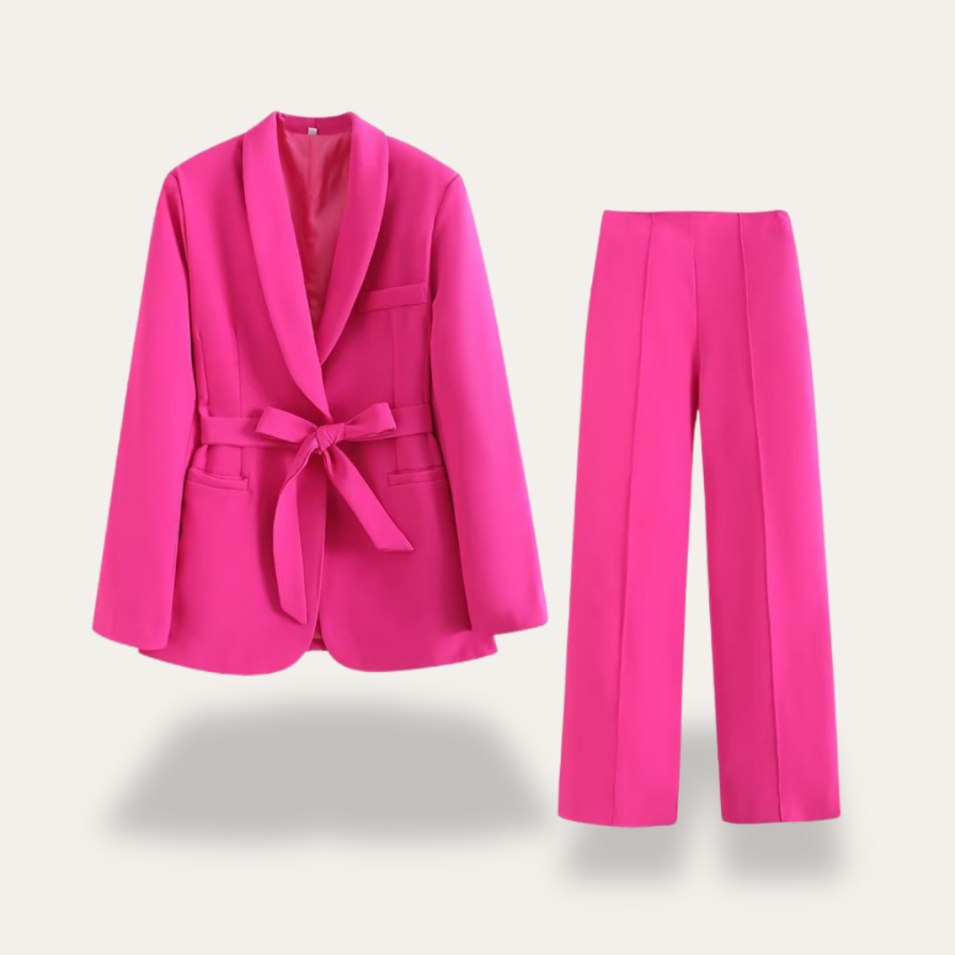 MEWE | Belted blazer and wide-leg trousers set Mewe London