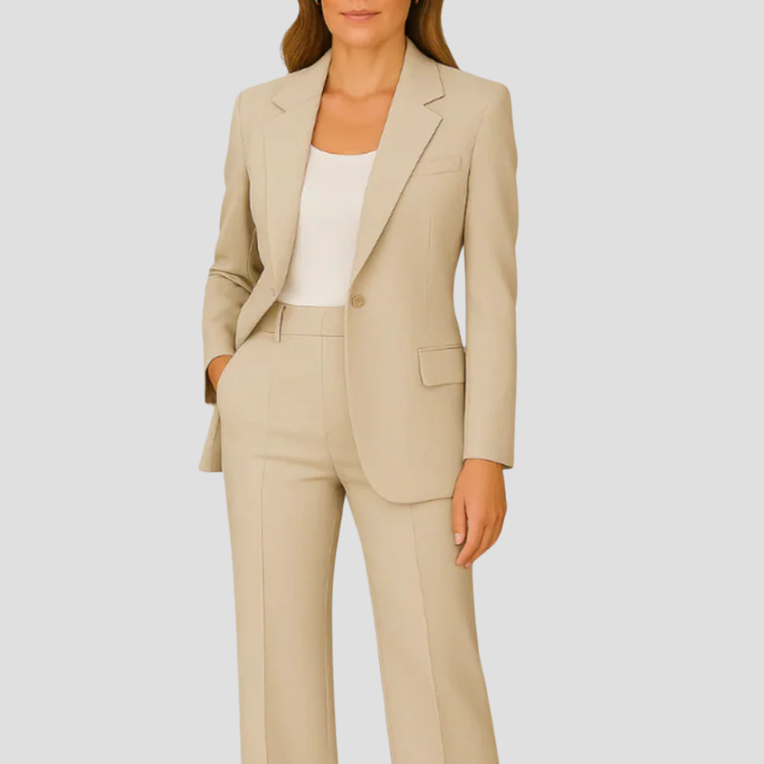 MEWE | Blazer and Straight Leg Trousers Suit Set Mewe London