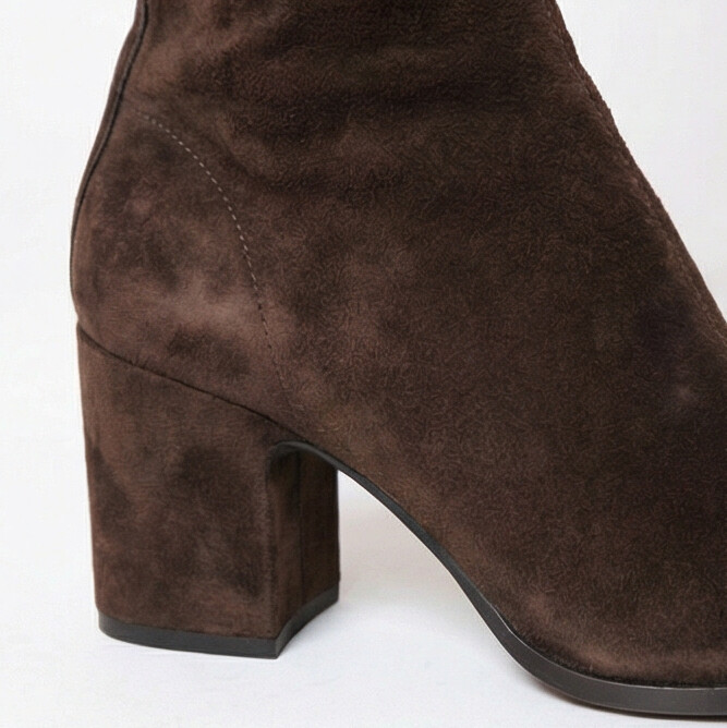 MEWE | Block Heel Ankle Boots with Square Toe Mewe London