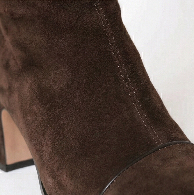 MEWE | Block Heel Ankle Boots with Square Toe Mewe London