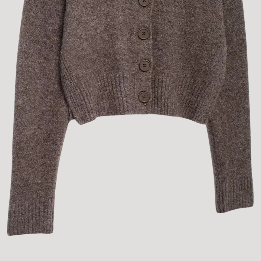 MEWE | Women’s Cropped Wool Knit Cardigan Mewe London