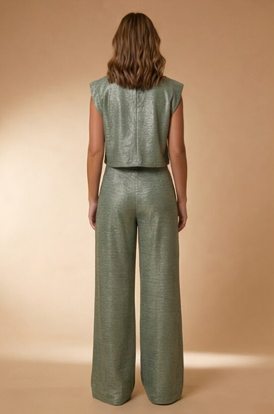 MEWE | Cropped Top and Wide Leg Pants Co Ord Set Mewe London