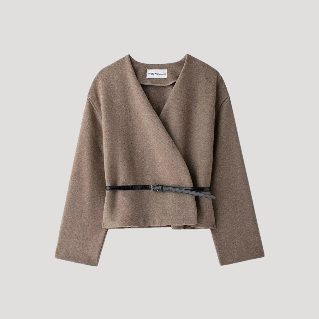 MEWE | Women’s Belted Wool Wrap Jacket Mewe London