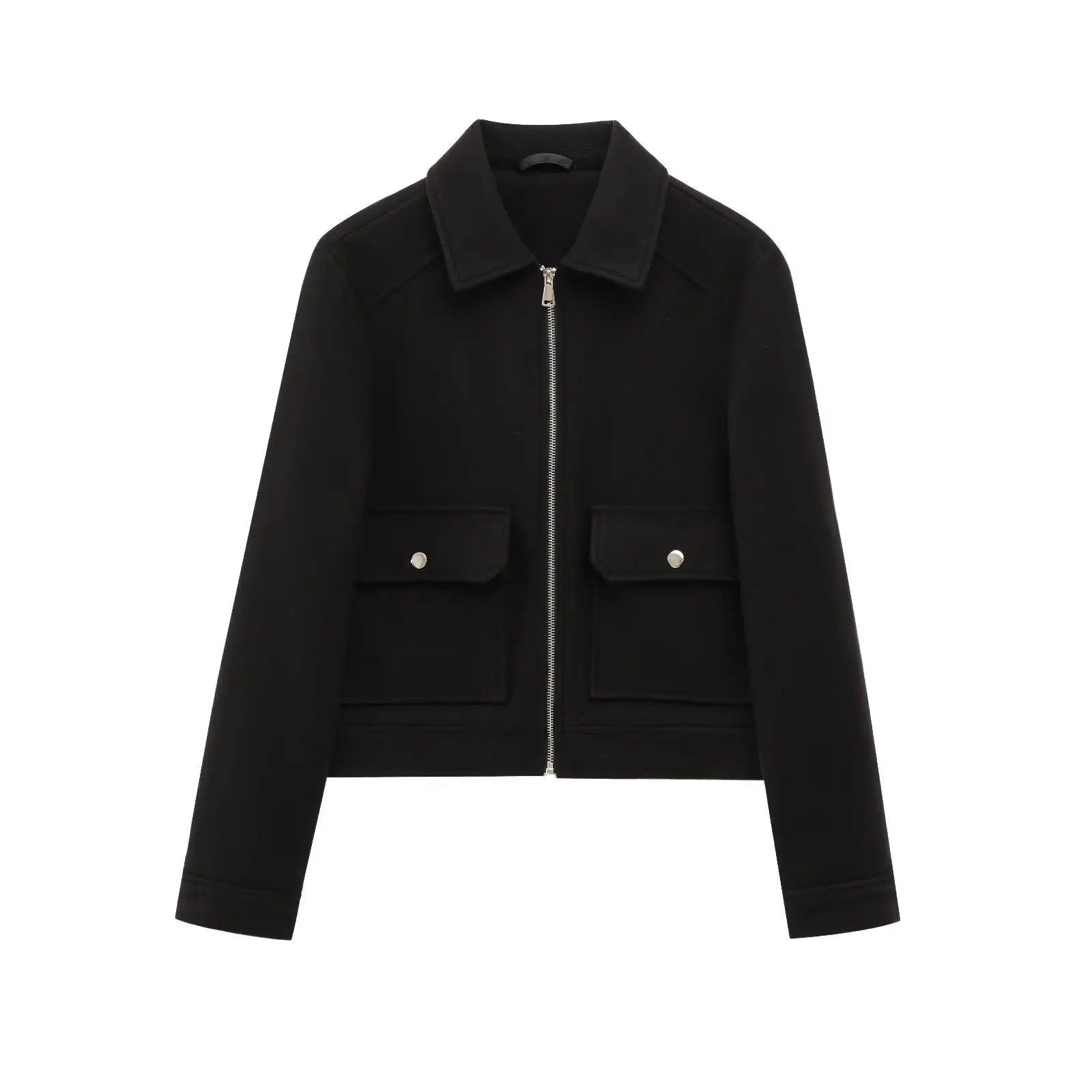 MEWE | Cropped Zip Front Jacket with Flap Pockets Mewe London