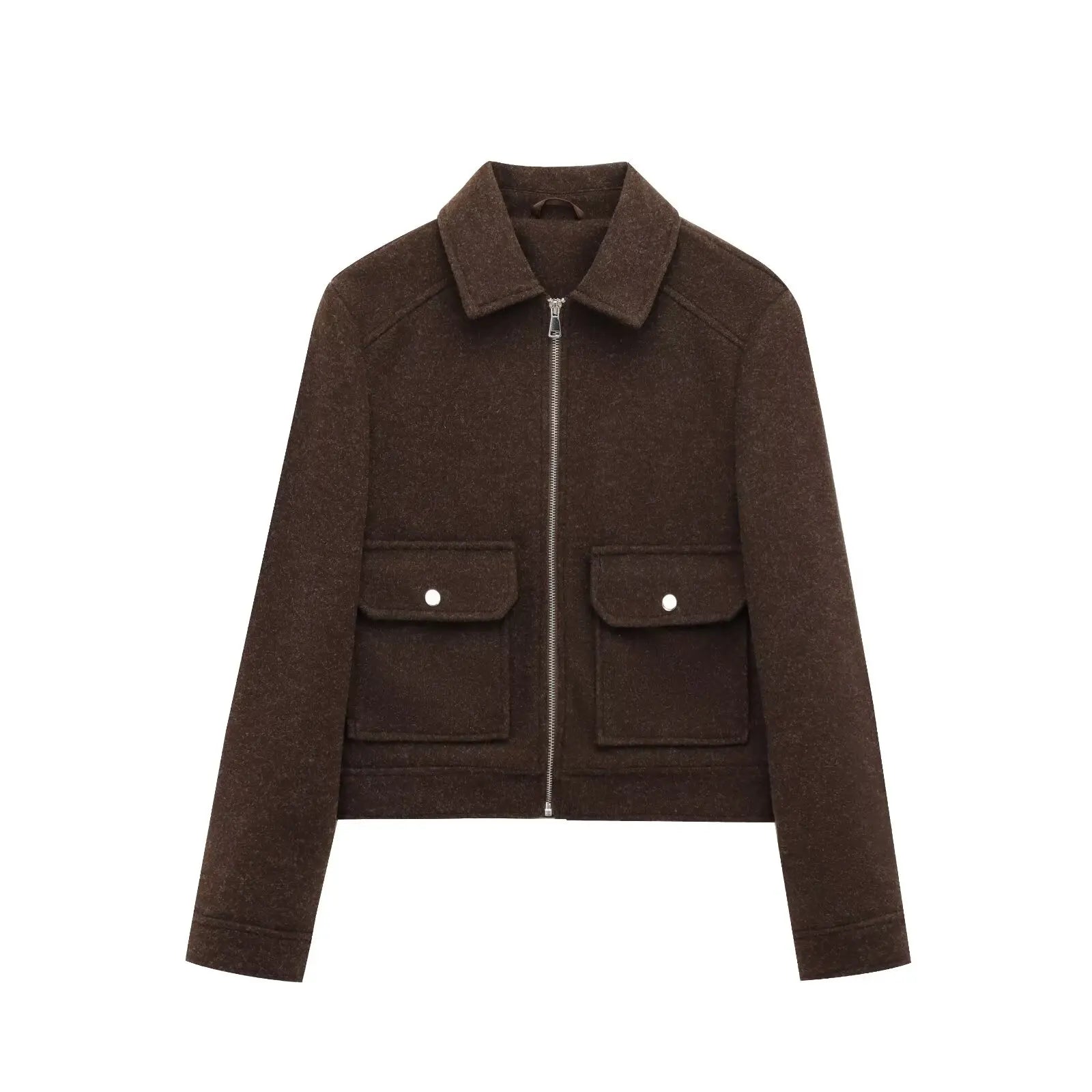 MEWE | Cropped Zip Front Jacket with Flap Pockets Mewe London