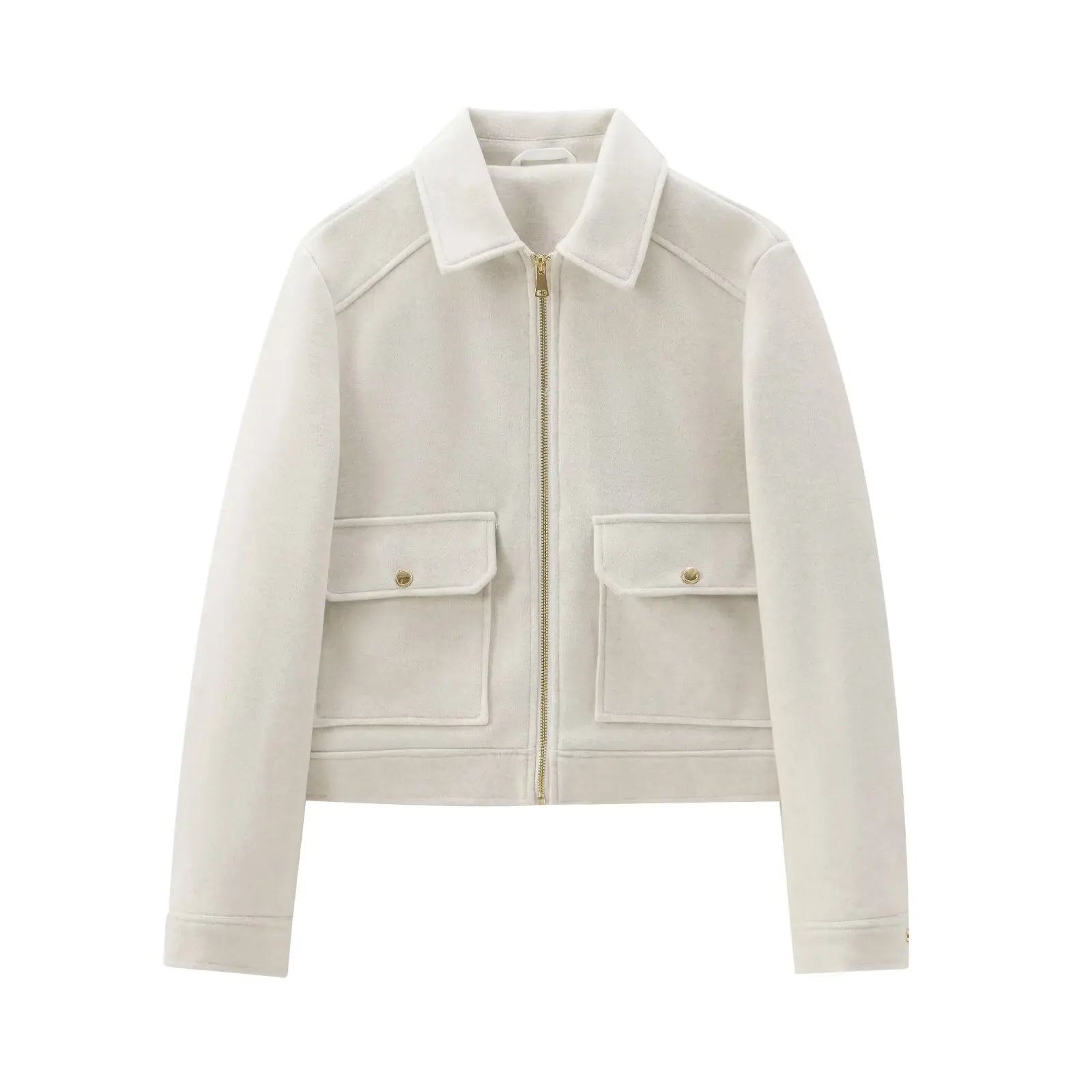 MEWE | Cropped Zip Front Jacket with Flap Pockets Mewe London