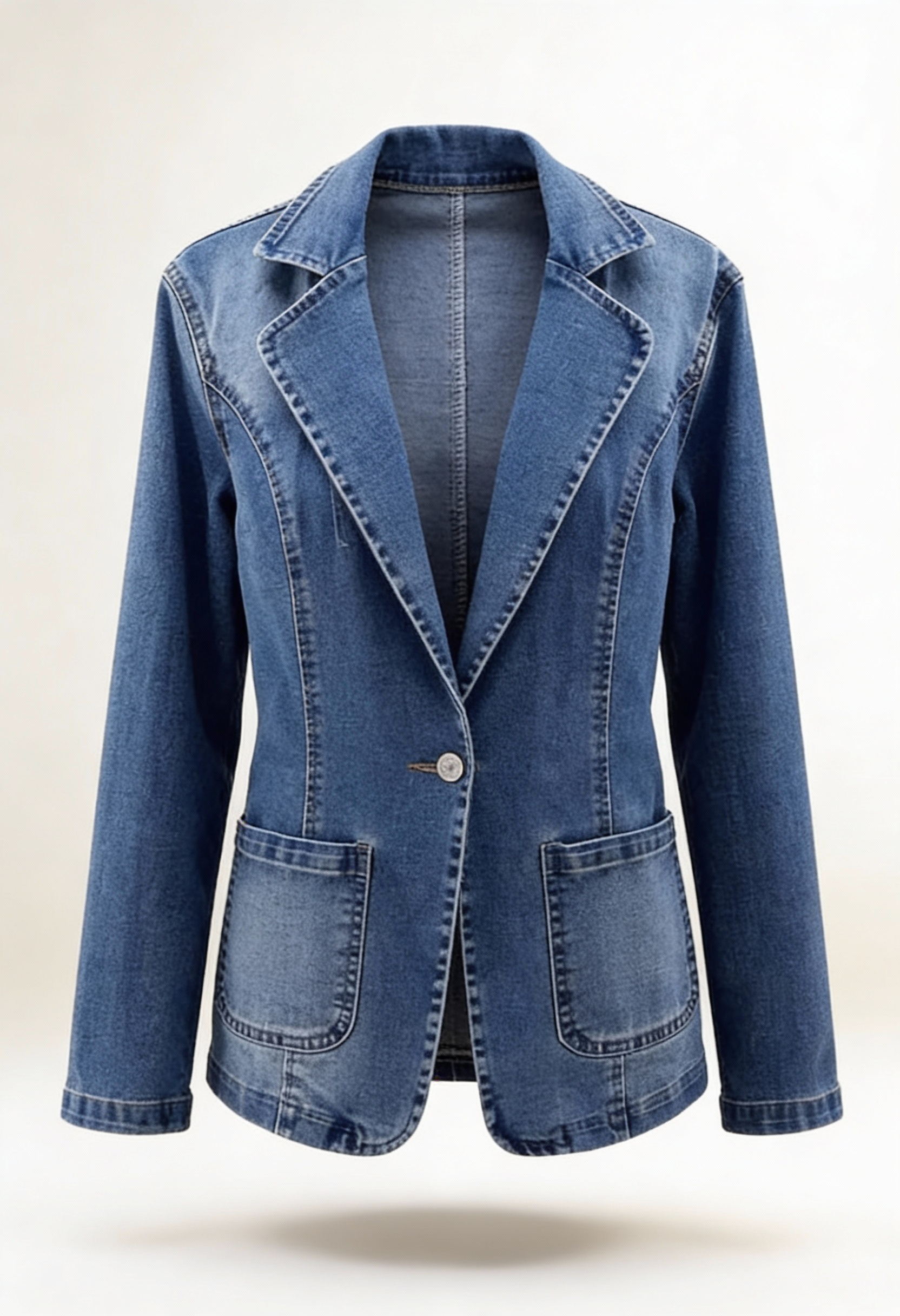 MEWE | Denim Blazer with Button Closure Mewe London