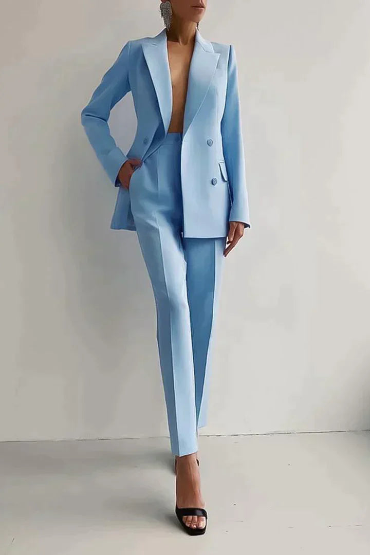 MEWE | Double Button Blazer and Straight Leg Trousers Set Mewe London