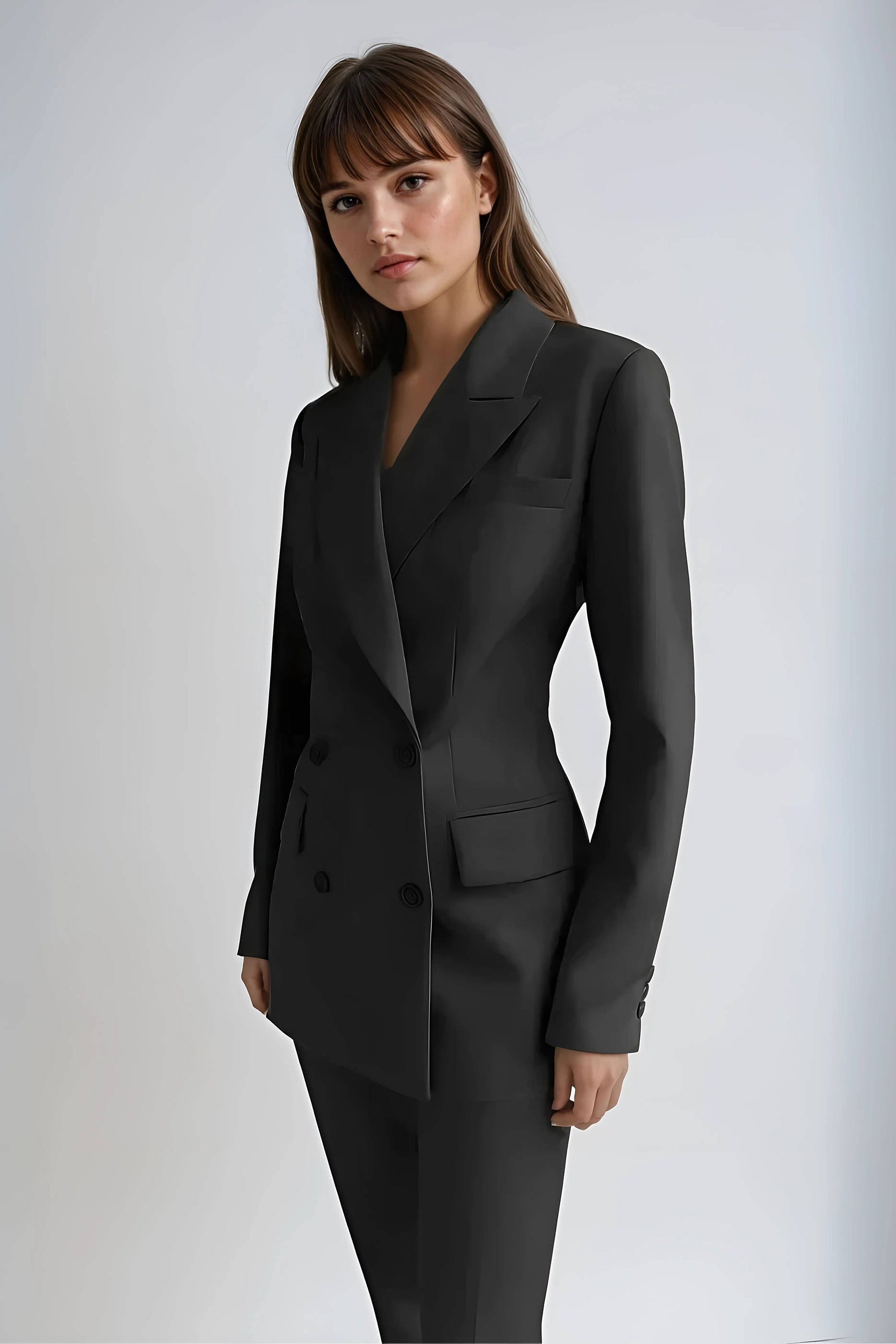MEWE | Double Button Blazer and Straight Leg Trousers Set Mewe London