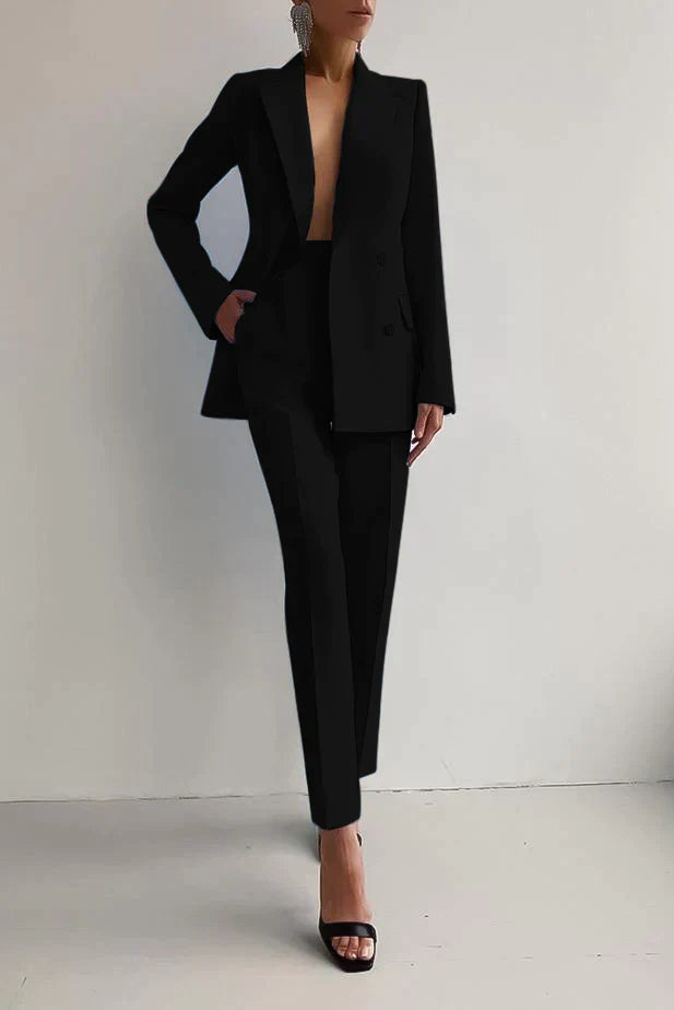 MEWE | Double Button Blazer and Straight Leg Trousers Set Mewe London
