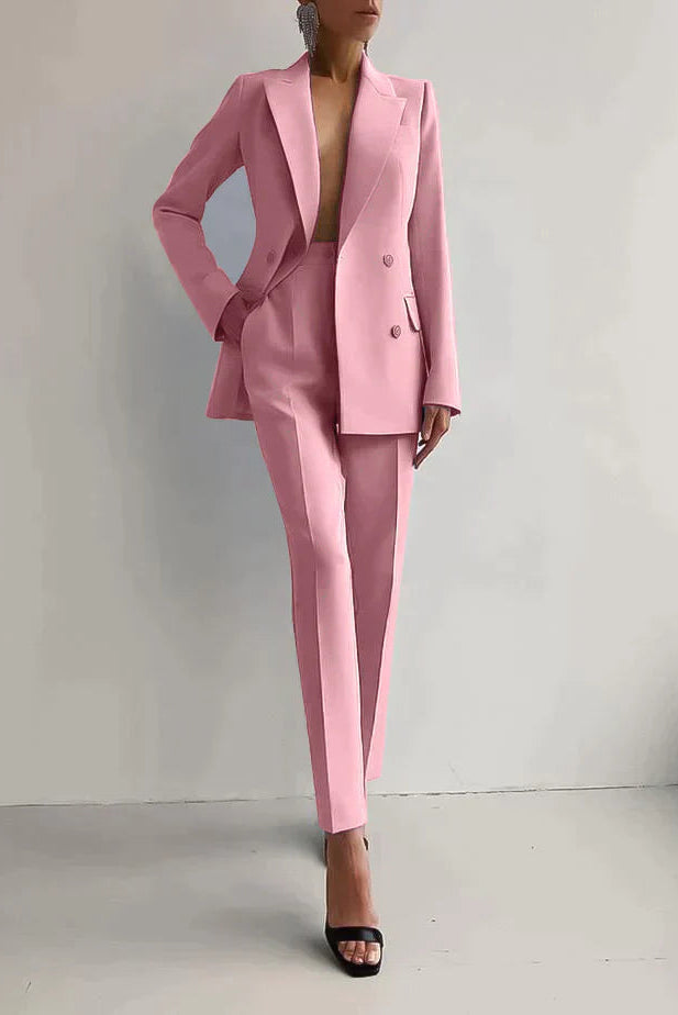 MEWE | Double Button Blazer and Straight Leg Trousers Set Mewe London