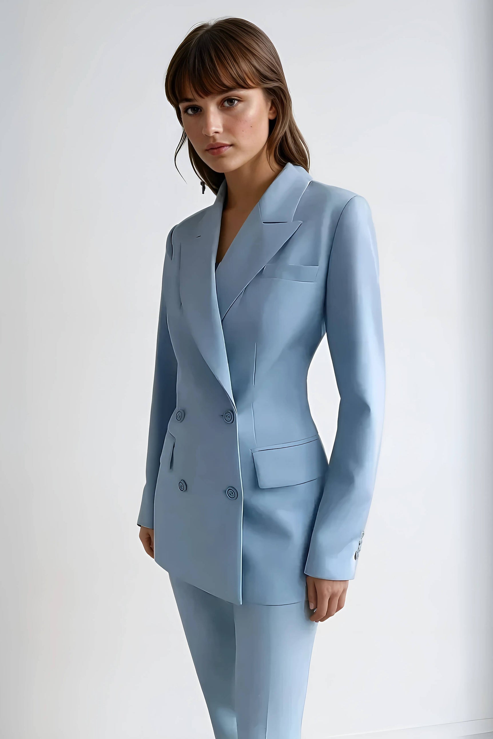 MEWE | Double Button Blazer and Straight Leg Trousers Set Mewe London