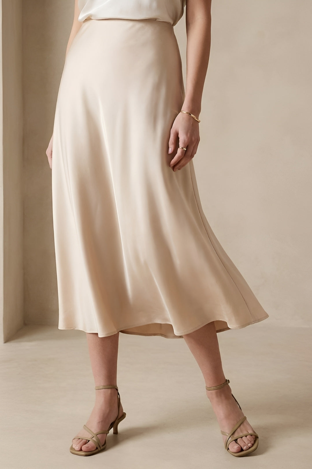 MEWE | High Waist A-Line Midi Skirt Mewe London