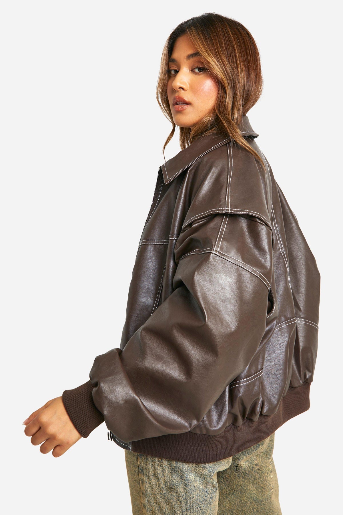 MEWE | Faux Bomber Jacket with Zip Front and Ribbed Cuffs Mewe London
