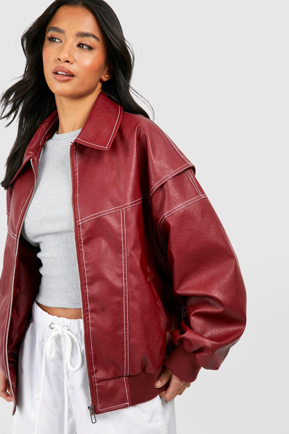 MEWE | Faux Bomber Jacket with Zip Front and Ribbed Cuffs Mewe London