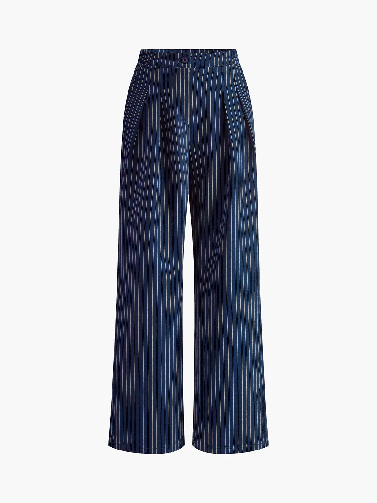 MEWE | High Waist Pinstripe Wide Leg Trousers