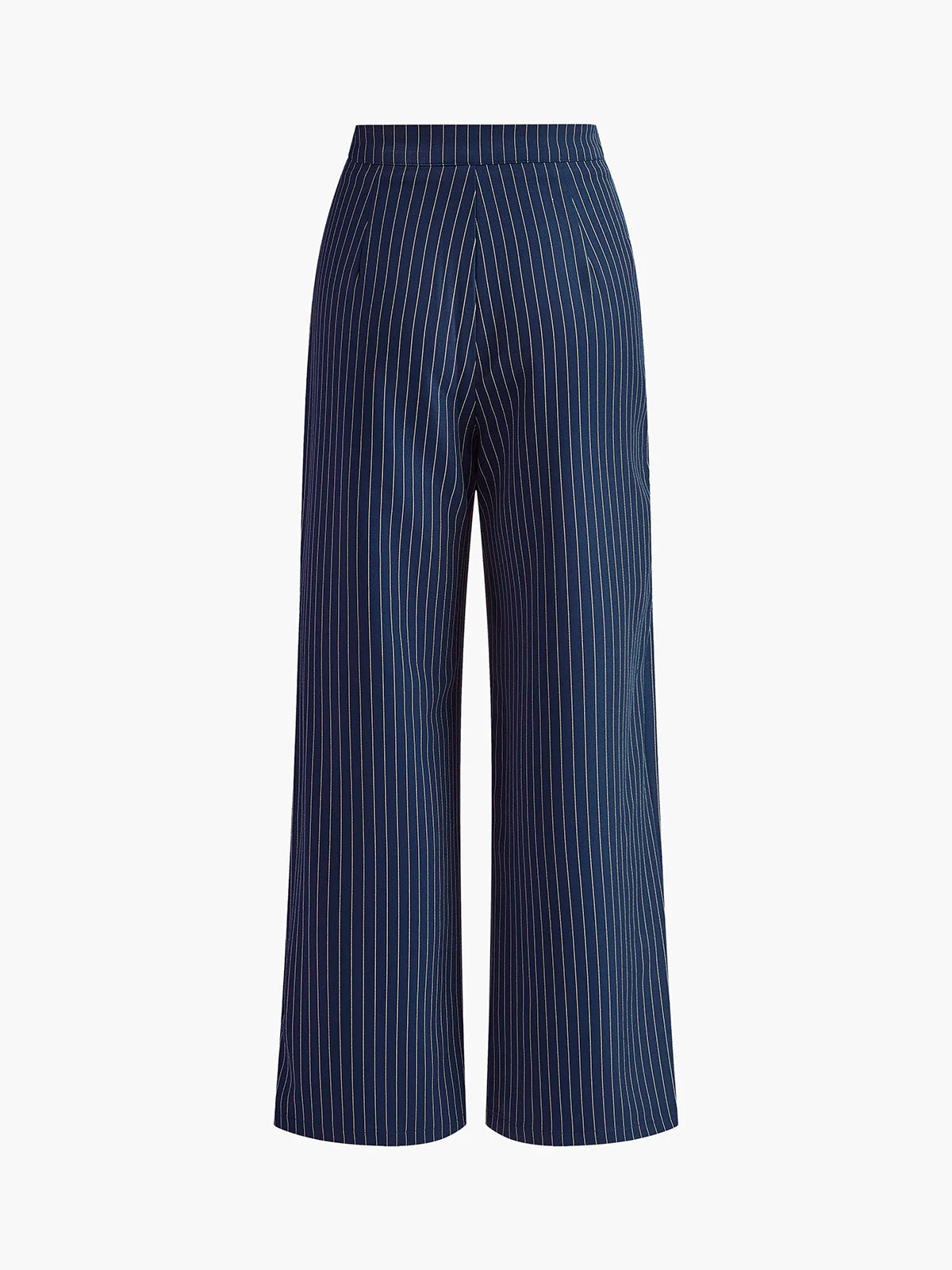MEWE | High Waist Pinstripe Wide Leg Trousers