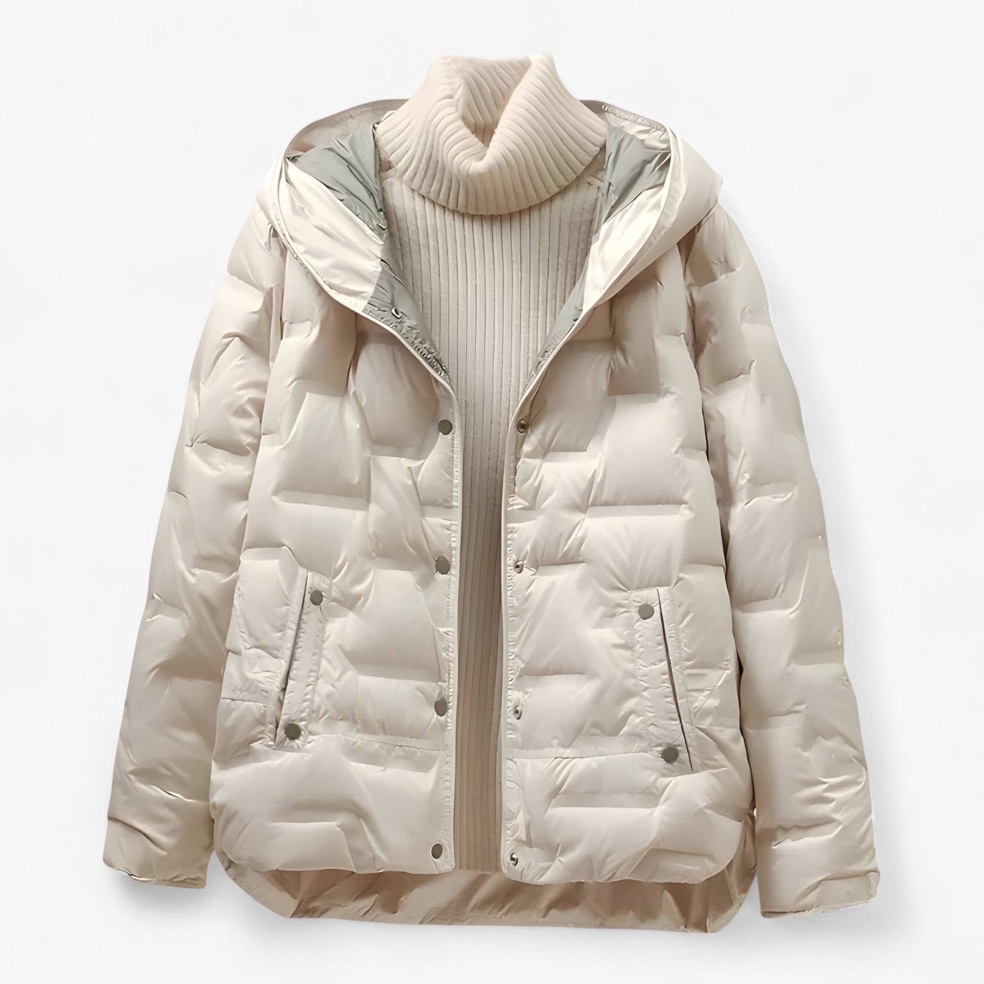 MEWE | Hooded Quilted Jacket with Snap Closure