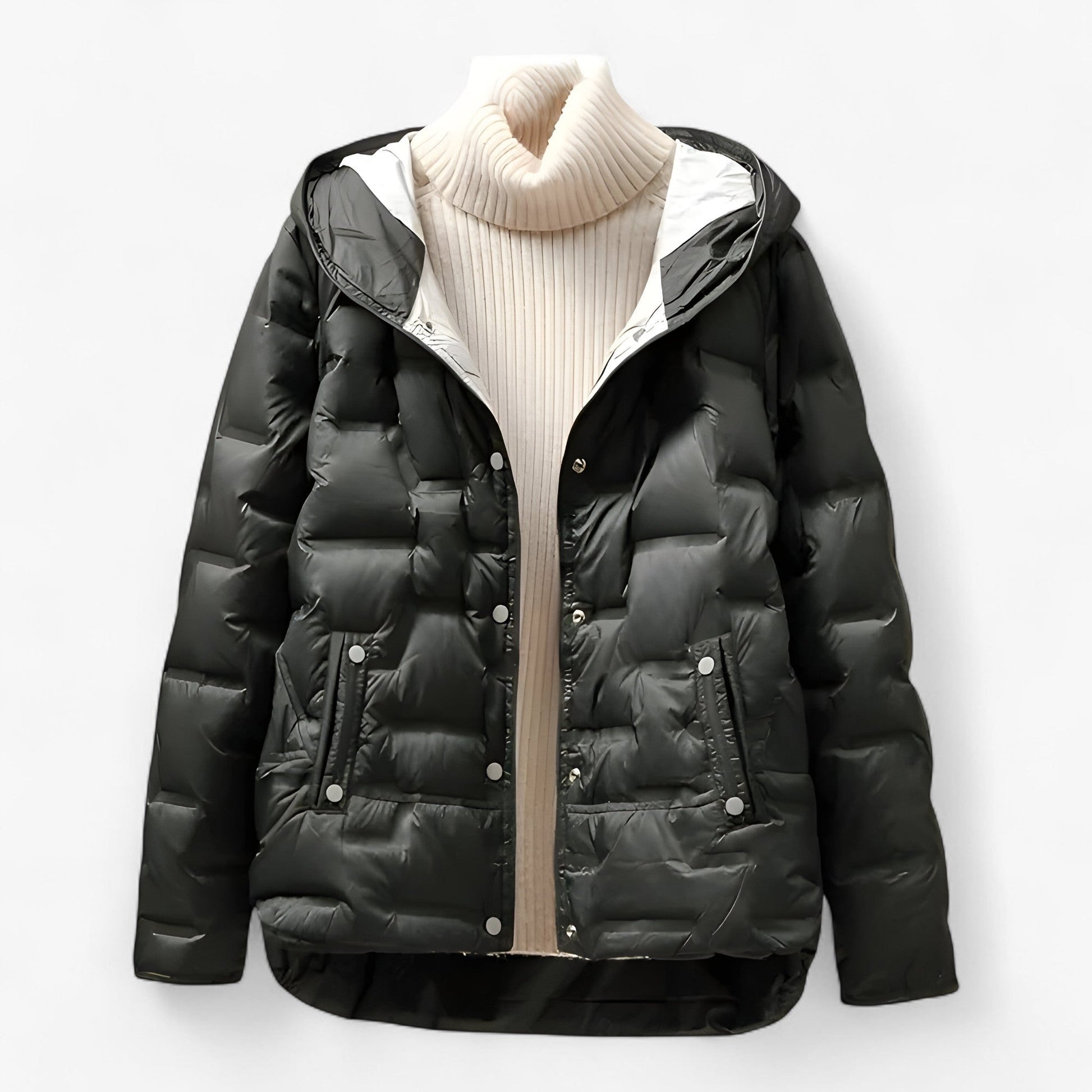 MEWE | Hooded Quilted Jacket with Snap Closure