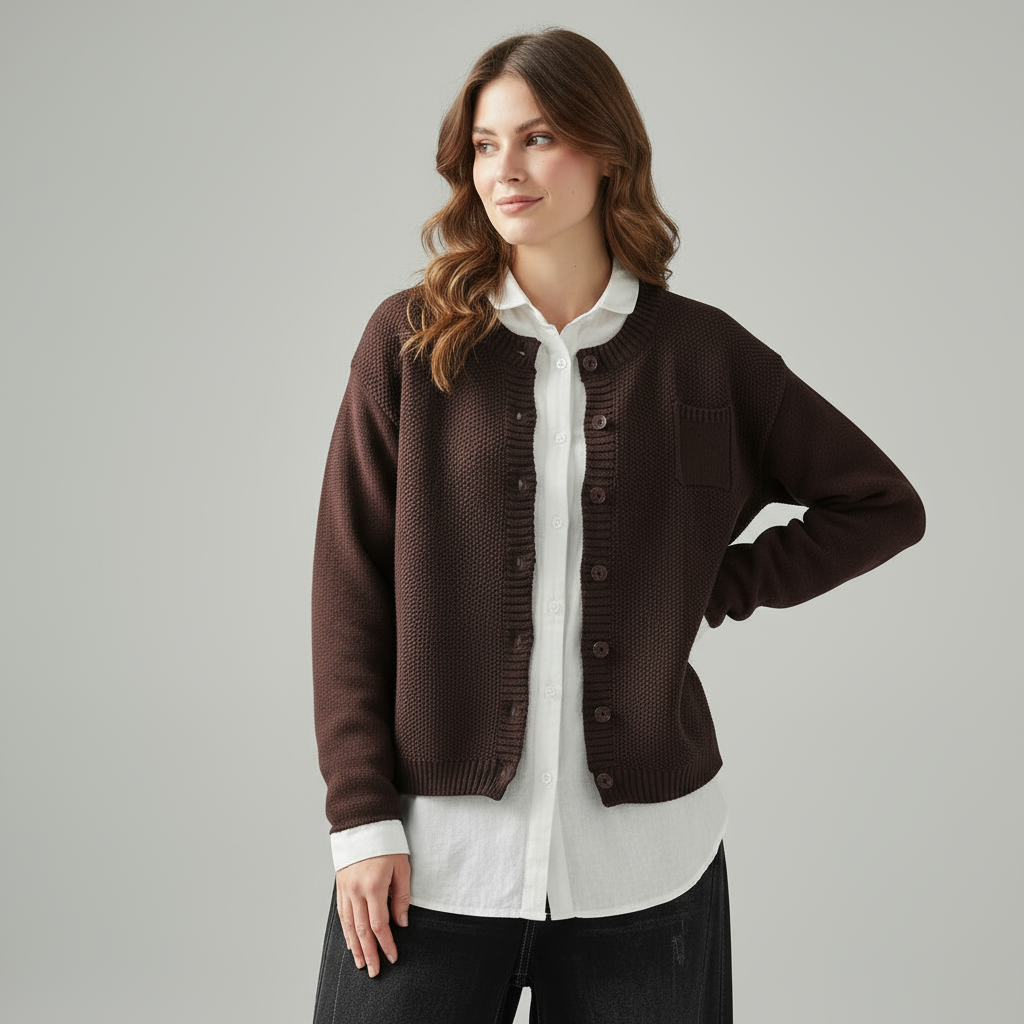 MEWE | Juliette – Women's Oversized Knit Cardigan with Button Front