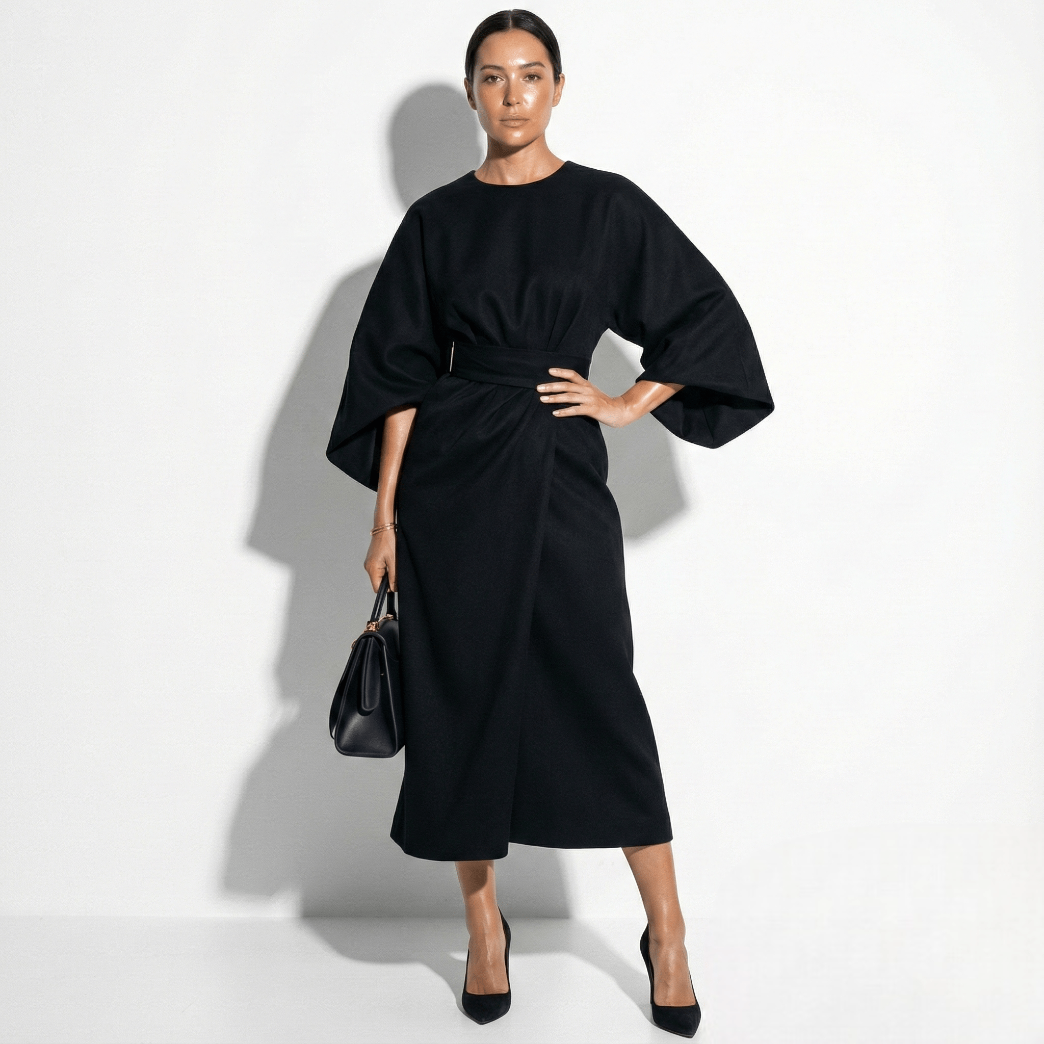 MEWE | Kimono Sleeve Maxi Dress with Tie Waist Mewe London