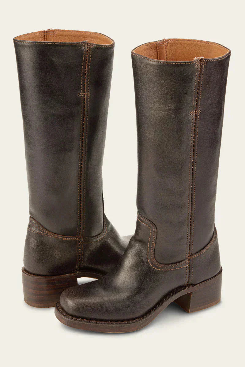 MEWE | Knee High Boots with Block Heel and Stitched Welt Mewe London