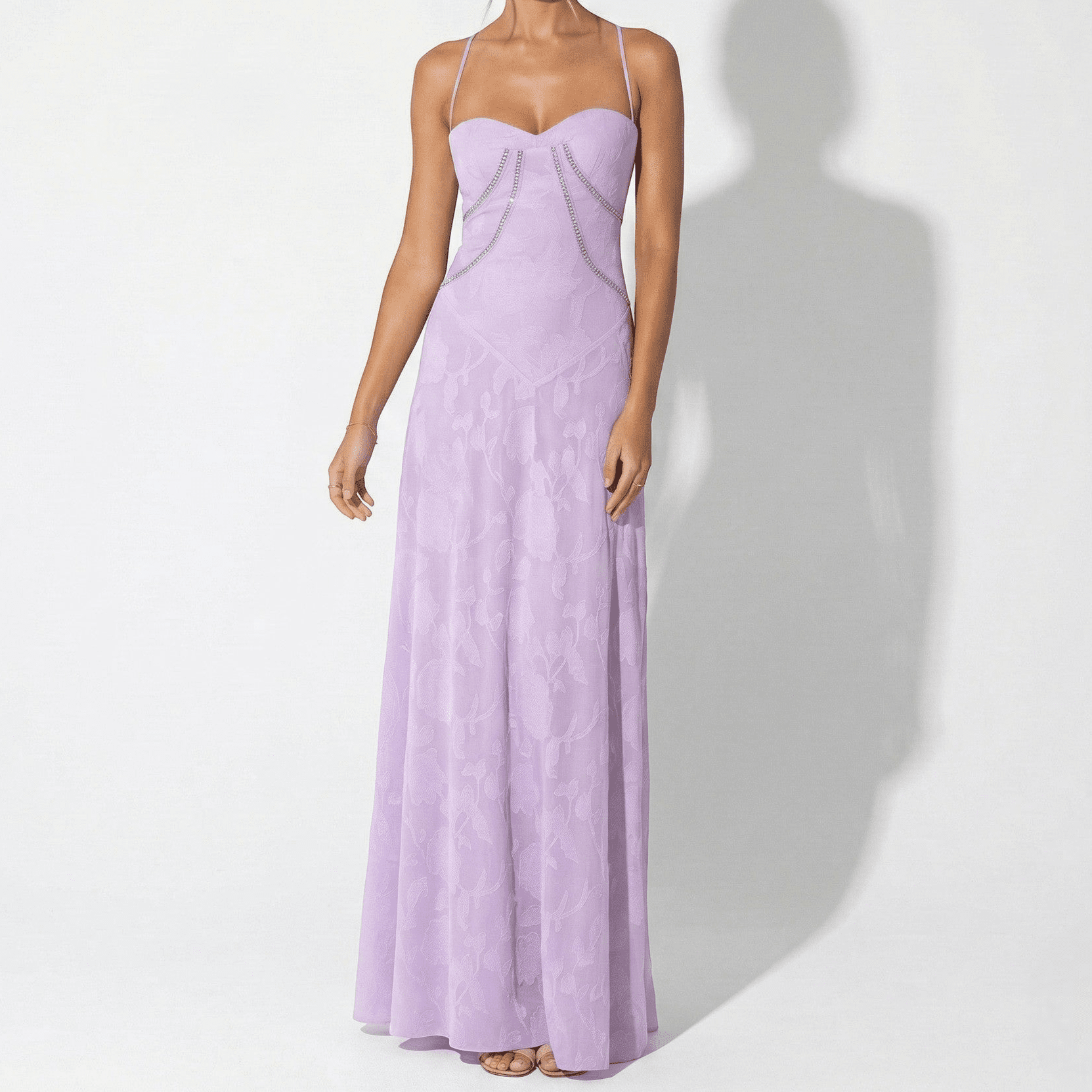 MEWE | Lace Maxi Dress with Sweetheart Neckline Mewe London