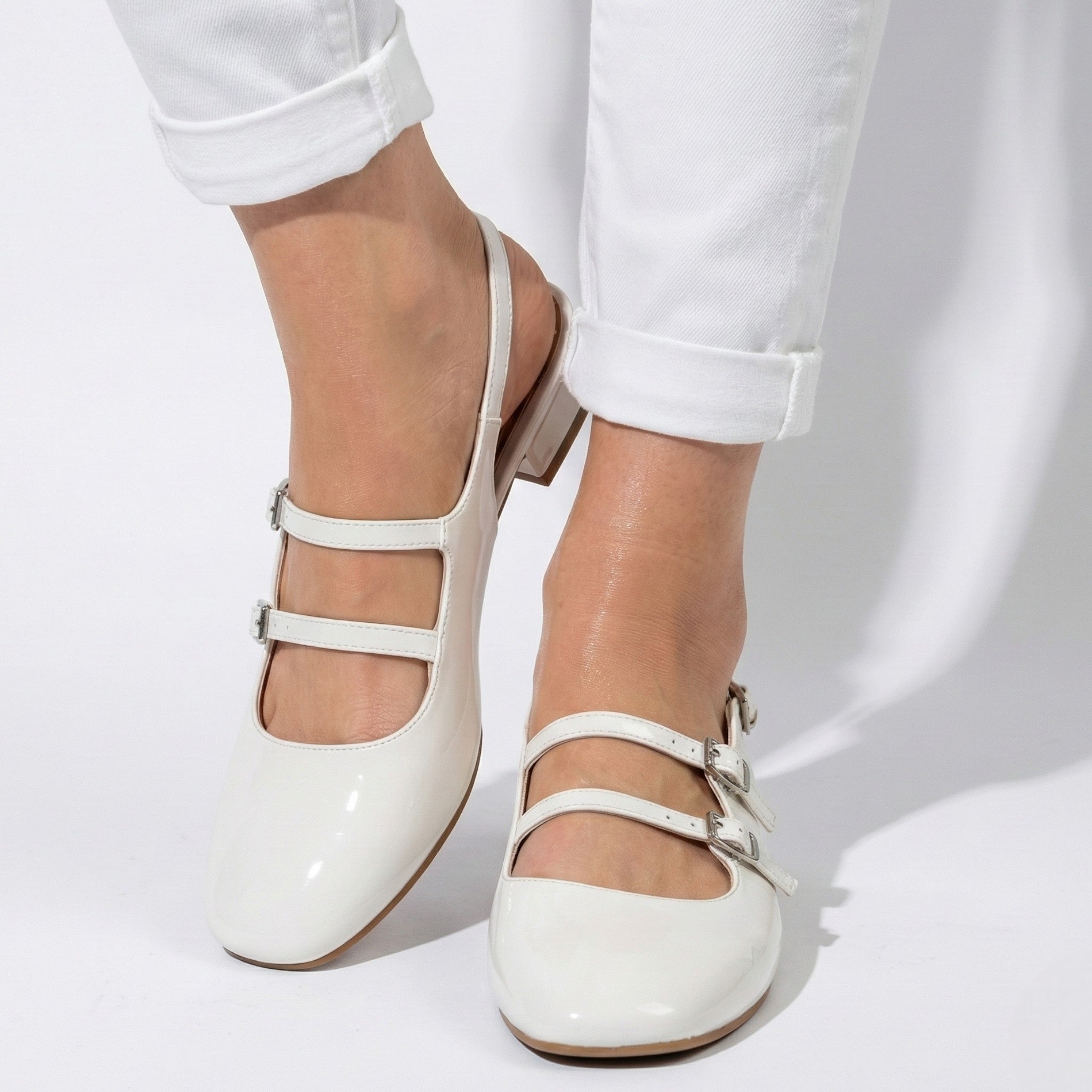 MEWE | Mary Jane Heels with Square Toe and Double Strap Mewe London