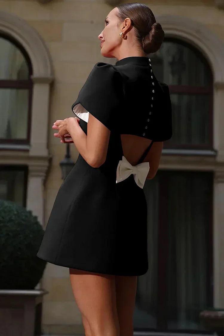 MEWE | Mini Dress with Back Bow Detail Mewe London