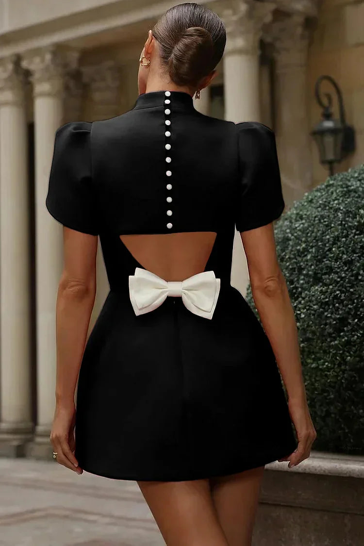 MEWE | Mini Dress with Back Bow Detail Mewe London