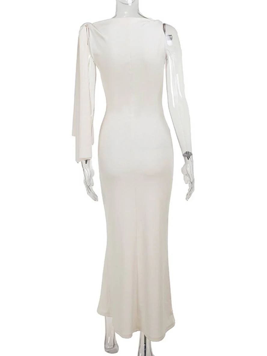 MEWE | One-Shoulder Sleeveless Maxi Dress for Evening Wear