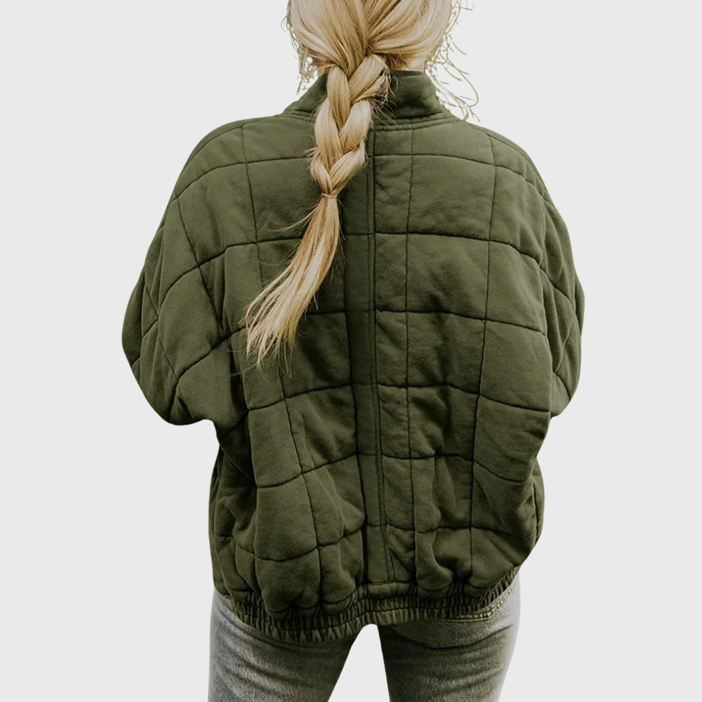 MEWE | Oversized Quilted Jacket with Zip-Front Closure Mewe London