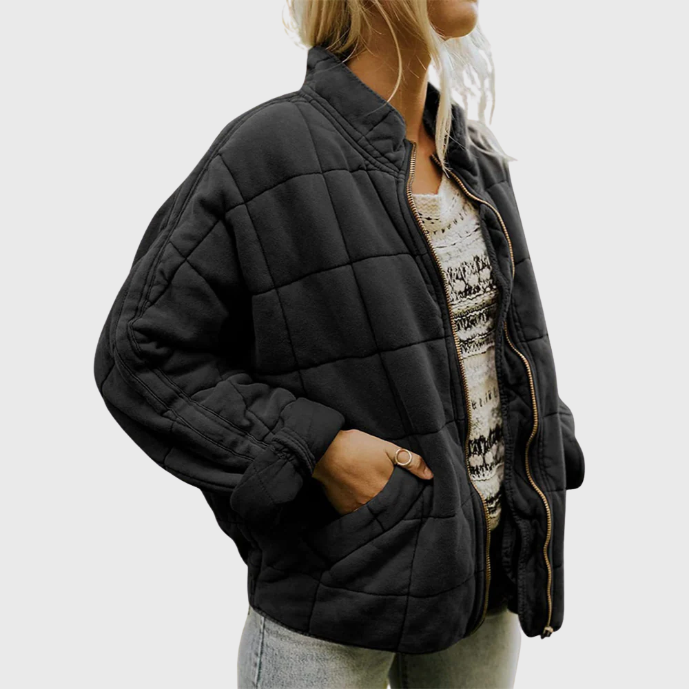 MEWE | Oversized Quilted Jacket with Zip-Front Closure Mewe London